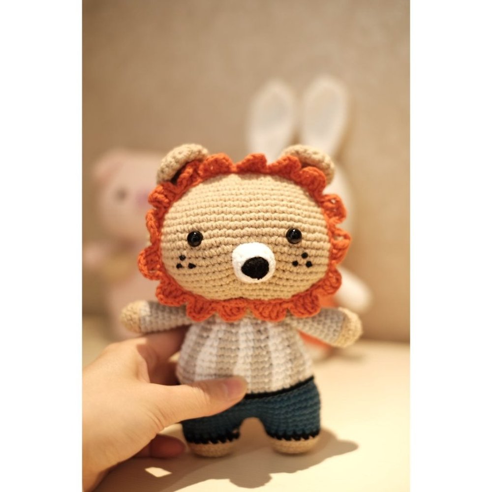 Amigurumi Crochet Handmade Lion Doll
